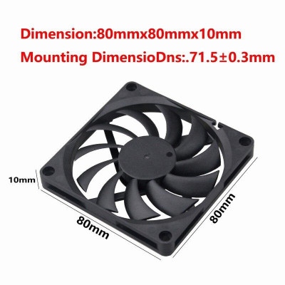 【 Ready stock 】1 Pieces Gdstime 80mmx80mmx1mm Cooling Fan 80mm x 1mm DC 11V 3Pin Three Wires For PC CPU Case Cooler 801