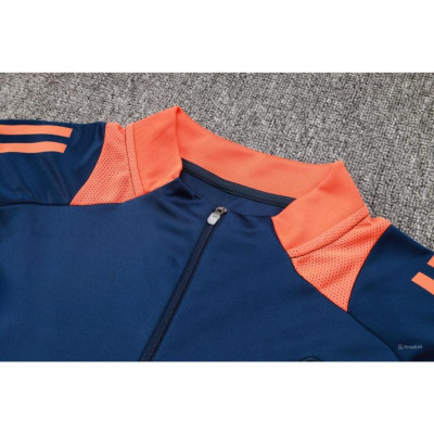 Bộ Quần Áo Thể Thao Nỉ Manchester United - Xanh Cam bản nhập Trung cao cấp