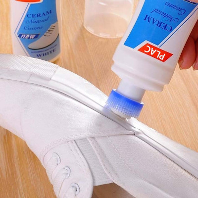 Lọ Nước Lau Giày Túi Xách Plac Chai Cọ Tẩy Trắng Giày Sneaker Đầu Chổi