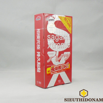 Bao Cao Su Sagami Kéo Dài Thời Gian Feel Long (H10) - Gai Nhỏ Li Ti - Không Mùi Cao Su - Che Tên Sản Phẩm