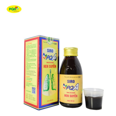 Siro Hen Suyễn PQA Giúp Giải Hàn, Hóa Thấp, Thông Phế, Bình Suyễn Và Hỗ Trợ Thông Thoáng Đường Thở Hộp 125ml
