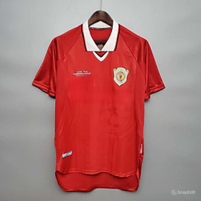 Áo Bóng Đá Retro Manchester United 1999 - Sân Nhà bản cao cấp vải Cotton Polyester