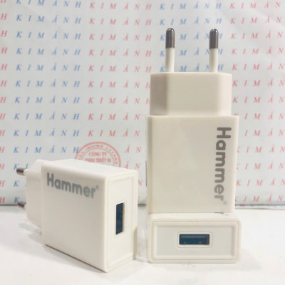 Củ sạc Ham mer (SH1.8 ) dòng điện chuẩn 1.8A cổng USB, Check Qr kiểm tra hàng chính hãng bảo hành 12 tháng