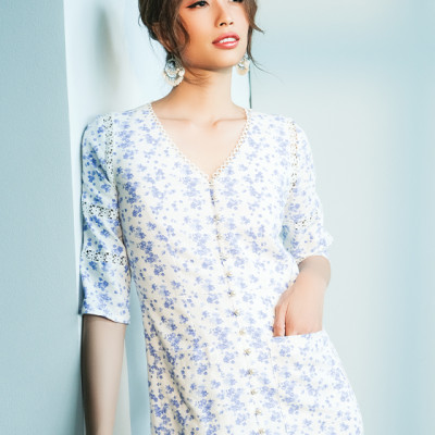 Đầm Suông Linen Charleston DRE137 Thời trang thiết kế Hity