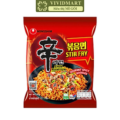 NONGSHIM - Mì xào khô Nongshim Shin Ramyun, Mì Shin xào khô, Mì gói Shin, Mì Shin gói, Mì gói Nongshim (131g/gói)