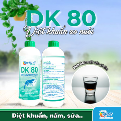 DK 80 – Hỗ trợ kiểm soát vi khuẩn Vibrio, cải thiện môi trường ao nuôi