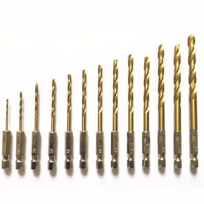 Bộ 13 Mũi Khoan Thép Titanium Chuôi Lục Giác Milliken 