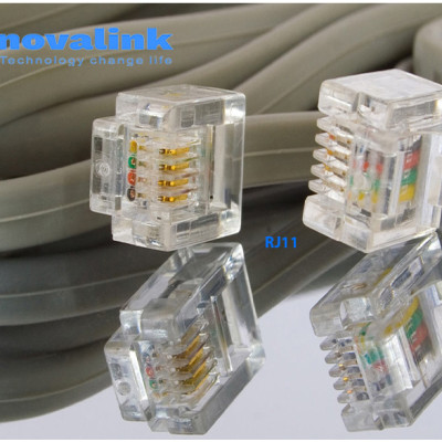 Túi 50 hạt đầu bấm điện thoại RJ12 6 chân Novalink CC-01-00299 cao cấp - hàng nhập khẩu chính hãng