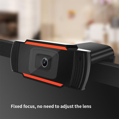 Webcam HXSJ A870 USB 480P tiêu cự cố định tích hợp Micrô hấp thụ âm thanh cho Máy tính để bàn Máy tính xách tay 