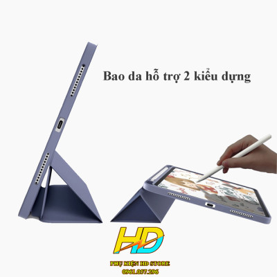 Bao Da Cao Cấp Dành Cho iPad Pro 11 inch 2021/2020/2018 (Dùng Chung) Chính Hãng Mutural Folio Case Lưng Trong Suốt, Chống Sốc, Có Ngăn Đựng Bút Tiện Lợi - Hàng Chính Hãng