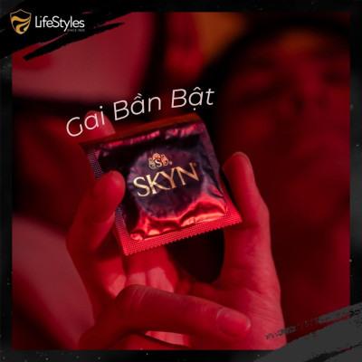 Bộ 2 Bao cao su gai trơn Skyn Intense Feeling - Non-latex không mùi cao su - Hộp 10 bao