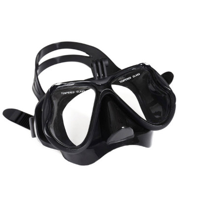 Mặt Nạ Lặn Kính Cường Lực YESURE chất liệu Polycarbonate chống hơi nước, dây đeo và phần viền silicon tạo cảm giác thoải mái khi đeo , chống tia UV có chân gắn Gopro - Kèm ống thở van 1 chiều cao cấp