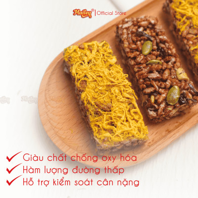 [COMBO MUA 4 TẶNG 1] Thanh gạo lứt chà bông/rong biển mix hạt Mailey 150g - Bánh gạo lứt ăn kiêng hỗ trợ giảm cân
