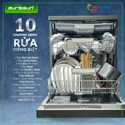 Máy rửa bát Eurosun SMS80EU15E - Hàng chính hãng