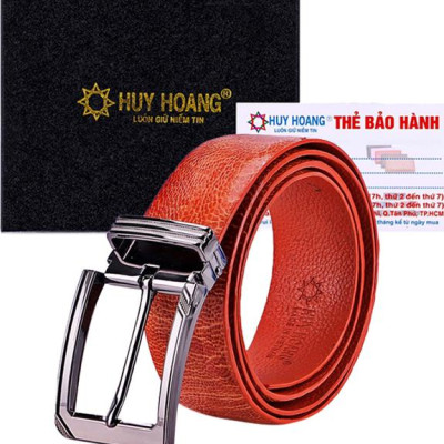 Thắt Lưng Nam Da Đà Điểu Đầu Kim Huy Hoàng HT4407 - Vàng