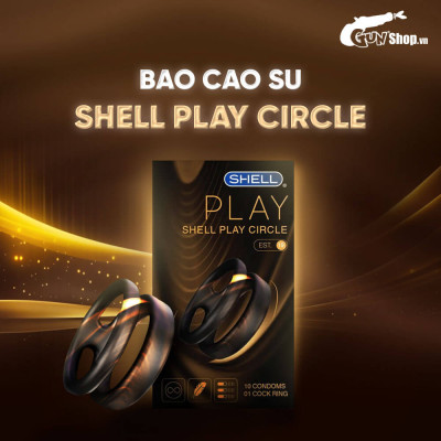 Bao cao su Shell Play Circle 6 tính năng - Hộp 10 cái  + 1 Play Box Circle