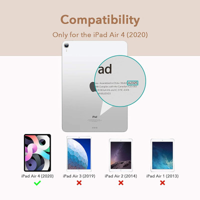 Bao da cho iPad Air 4 2020 10.9 Inch ESR Rebound Pencil Case (Có khe cắm bút Apple Pencil) - Hàng Nhập Khẩu 