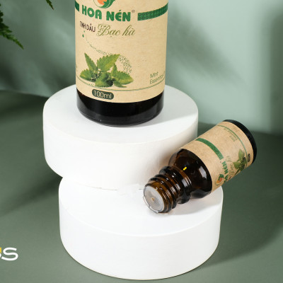 Tinh dầu Bạc Hà nguyên chất Hoa Nén 3ml - 100ml - Thư giãn, kháng khuẩn, làm đẹp da