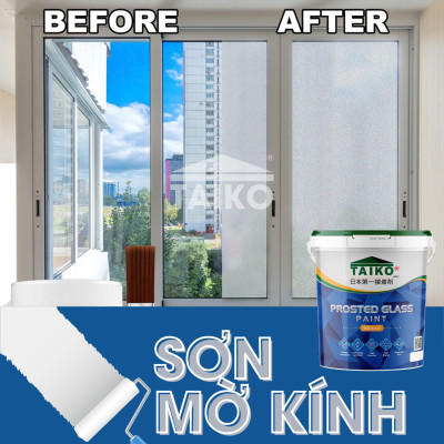 Combo 2 Kg Keo Sơn Mờ Kính Chống Nhìn Trộm TAIKOMI, Keo Sơn Bóng Mờ Kính Văn Phòng, Mờ Kính Cửa Sổ, Nhà Tắm, Phòng Ngủ