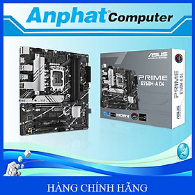 Bo mạch chủ Main ASUS PRIME B760M-A D4 Socket LGA 1700 - Hàng Chính Hãng