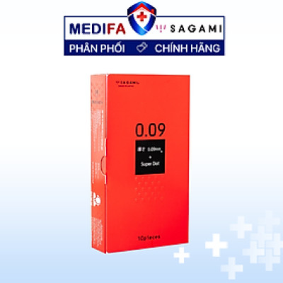 Bao cao su Sagami Super Dot 009 - Có gai nhỏ - Dày - Hộp 10 chiếc
