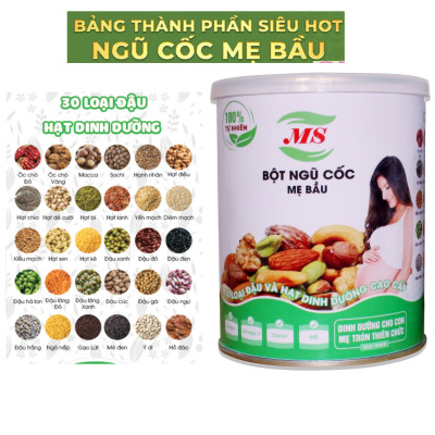 Ngũ cốc bà bầu MS (500g) 30 loại hạt mẫu mới, bột ngũ cốc bầu, ngũ cốc dinh dưỡng cho bà bầu.