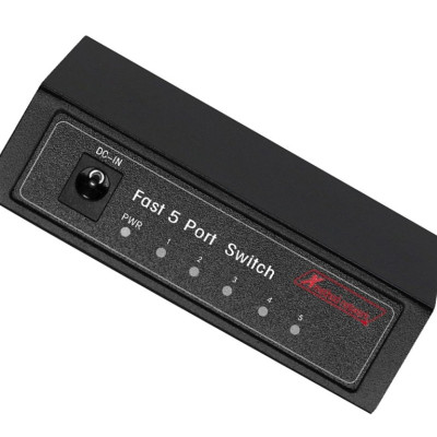 Bộ chuyển mạch 5-port unmanaged Fast Ethernet switch with external power adaptor - Xmethod Network - Hàng chính hãng 