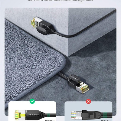 Ugreen UG80416NW149TK 1.5M Cat7 Cáp dữ liệu nối mạng giữa các máy tính - HÀNG CHÍNH HÃNG
