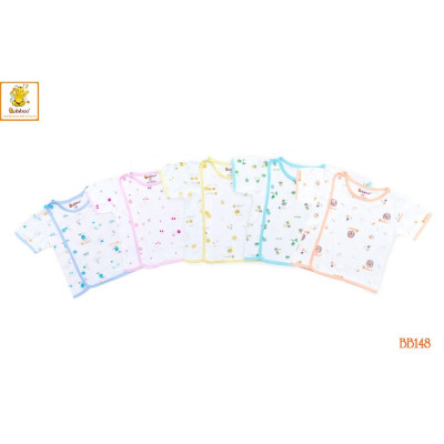 Áo sơ sinh BABIBOO áo sơ sinh tay ngắn vải cotton - BB148