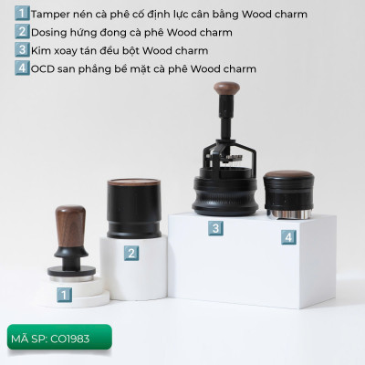 Combo dụng cụ pha espresso Wood charm series Feepie