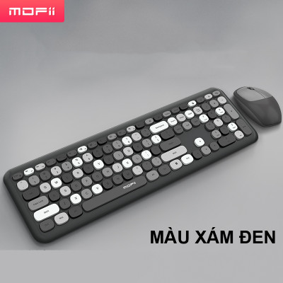 Combo bàn phím chuột không dây MOFII 666 thiết kế hiện đại đa dạng màu sắc kết nối bằng chip USB 2.4GHz - HÀNG CHÍNH HÃNG 