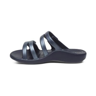 Dép quai ngang sức khoẻ nữ Aetrex Janey Sport Navy - Dép nâng vòm giảm đau chân