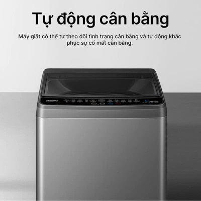Máy giặt Hisense 8kg WTZQ8012UT Giặt Eco tiết kiệm điện năng, bảo hành 24 tháng - HÀNG CHÍNH HÃNG