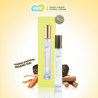 Hộp Combo Quà Tặng 4 Chai Nước Hoa mini 10ML, mùi hương gỗ, cam quýt, hoa cỏ, phấn | EVOR