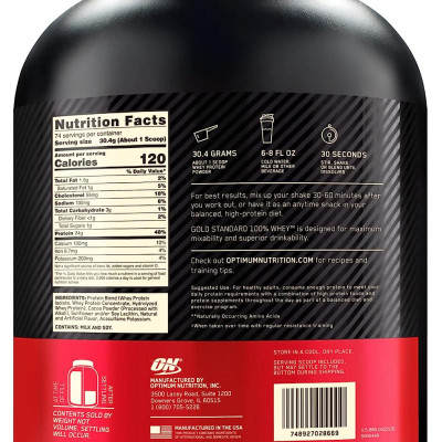 Thực Phẩm Bổ Sung Optimum Nutrition Gold Standard 100% Whey 5lb (2.27kg)