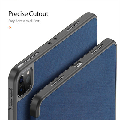 Bao Da Dành Cho iPad Air 4/ Air 5 10.9/ Air 6 11 inch 2024 Dux Ducis Domo Series Có Khe Cắm Bút, Tự Động Tắt Mở - Hàng Chính Hãng