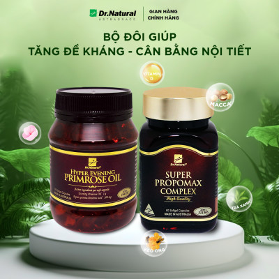 Bộ Sản Phẩm Tăng Đề Kháng, Cải Thiện Nội Tiết: Viên Uống Keo Ong 60 Viên, Viên Nội Tiết Úc 180 Viên
