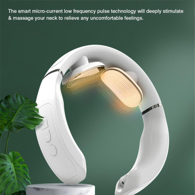 CINCATDY Foldable Portable Neckband Earphone Wireless In-Ear Headset Comfortable Ergonomic Neckband Design Intelligent Neck Massage
