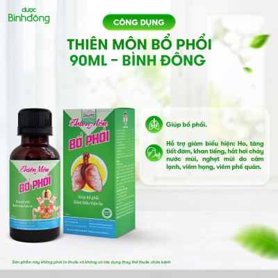 Combo 11 chai Thiên Môn Bổ Phổi Bình Đông 90ml dành cho Trẻ em Giảm ho nhanh chóng, Bổ phổi thật hay
