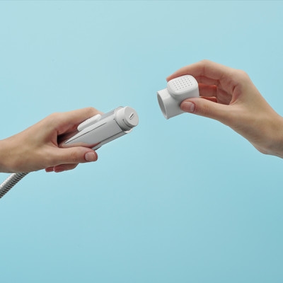 Vòi xịt vệ sinh Duo Stix WF-TS28W (FFASTS28W) dây xịt mạ crom kết hợp đầu nhựa trắng - hàng chính hãng American Standard