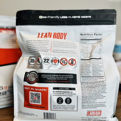 [Chính hãng] Labrada Lean Body, Sữa Thay Thế Bữa Ăn Tiện Lợi, Bổ Sung 35G Protein, Vitamin Khoáng Chất Thiết Yếu, Tăng Cơ Nạc, Đốt Mỡ