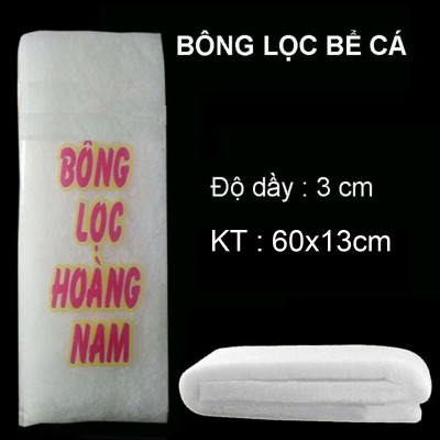 6 Bông Lọc Bể Cá Hoàng Nam Trắng 60x13cm - Vật Liệu Lọc Nước Hồ Cá Cao Cấp