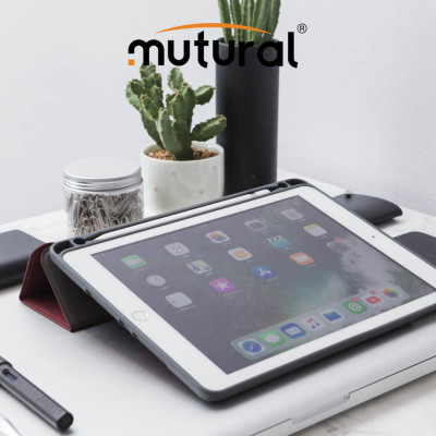 Bao Da Ipad Air 10.5 2019 ( New) Hiệu Mutural Có Khe Để Bút Cảm Ứng_Đỏ_ Hàng nhạp khẩu