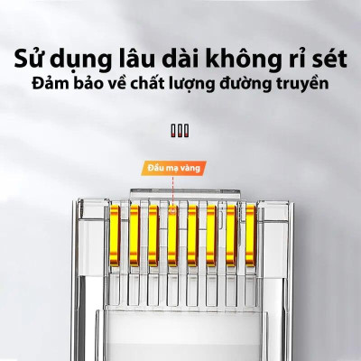 Ugreen UG50961NW120TK Cat6 10 cái 1 túi hạt đầu bấm mạng rj45 - HÀNG CHÍNH HÃNG