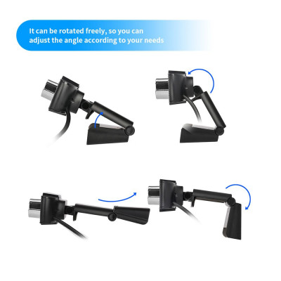 Webcam HXSJ S30 720P  Hướng dẫn sử dụng Máy ảnh Máy tính Tiêu điểm Tích hợp Micrô hấp thụ âm thanh Máy ảnh Web Cuộc gọi Video cho PC