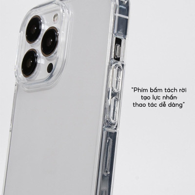 Ốp lưng giảm sốc chống va đập chống ố vàng cho  iPhone 15 Pro Max / 15 Pro / 15 Plus / iP 15 hiệu X-level ICE Crystal trang bị đệm khí ẩn bốn góc, Mặt lưng PC chống ố vàng - Hàng nhập khẩu