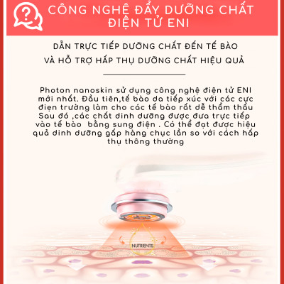 Máy điện di tinh chất siêu âm 3in1, bổ xung ION, nâng cơ EMS, Ánh sáng Photon trẻ hoá da Nanotime BEAUTY F65I BẢO HÀNH CHÍNH HÃNG 2 NĂM