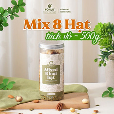 Hạt dinh dưỡng mix 8 loại Fonut hũ 350g/500g, hạt ngũ cốc dinh dưỡng cho bà bầu, làm sữa