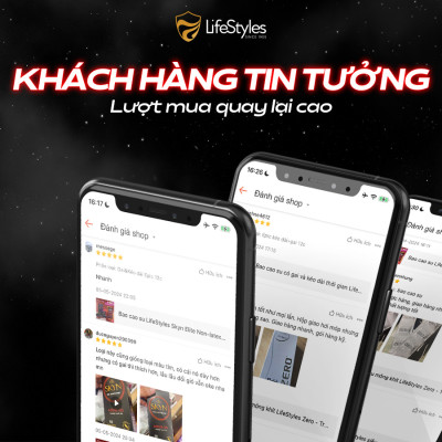 Bao Cao Su LifeStyles Classic Thiết Kế Mỏng, Ôm sát vừa vặn, Nhiều Gel Bôi Trơn - Hộp 3 bao