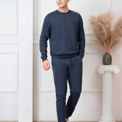 Bộ nỉ ALIGRO cổ tròn màu navy BN.11
